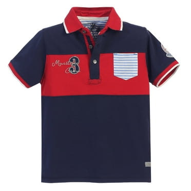 Gioberti Big Boys Fashion Polo Shirt w/ Embroidery, Size 4-8