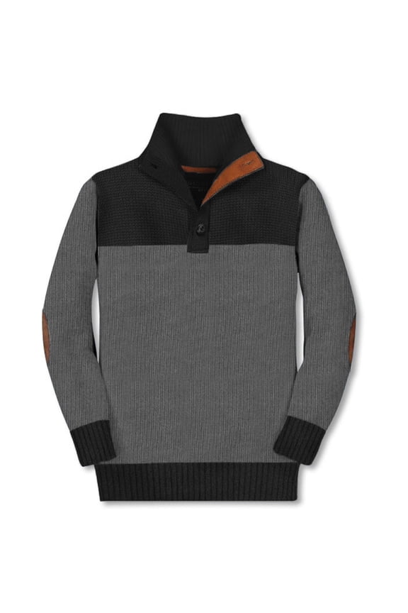 Kids and Boys 100% Cotton Button Down Collar Knitted Pullover Sweater
