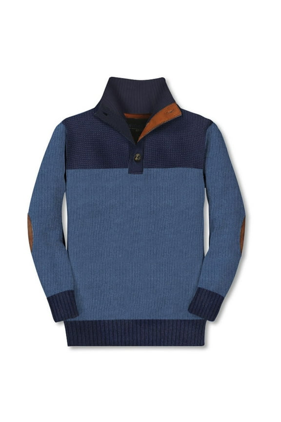 Kids and Boys 100% Cotton Button Down Collar Knitted Pullover Sweater