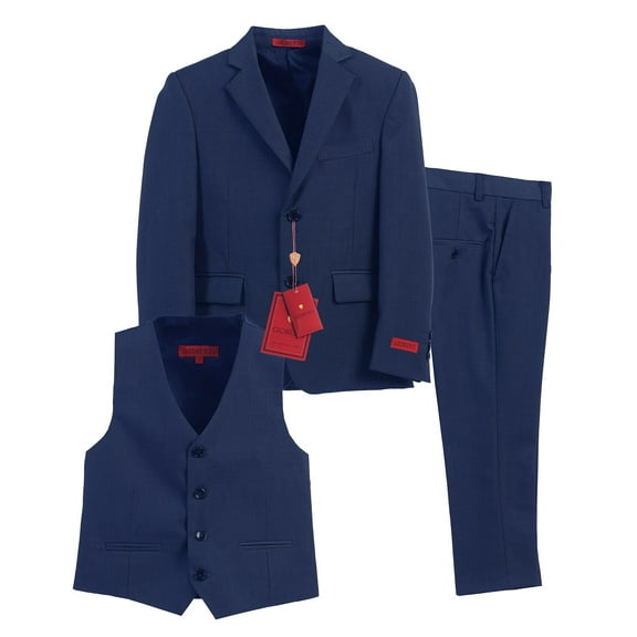 Gioberti Boy's Formal 3-Piece Suit, Jacket, Vest, and Dress Pants Suit Set