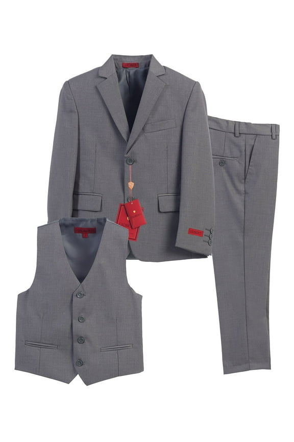 Boy's Formal 3-Piece Suit, Jacket, Vest, and Dress Pants Suit Set