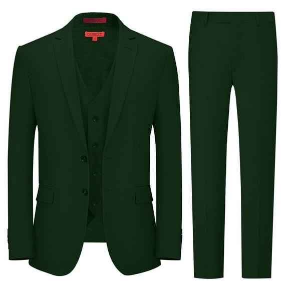 Gioberti Boy's Formal 3-Piece Suit, Jacket, Vest, and Dress Pants Suit Set