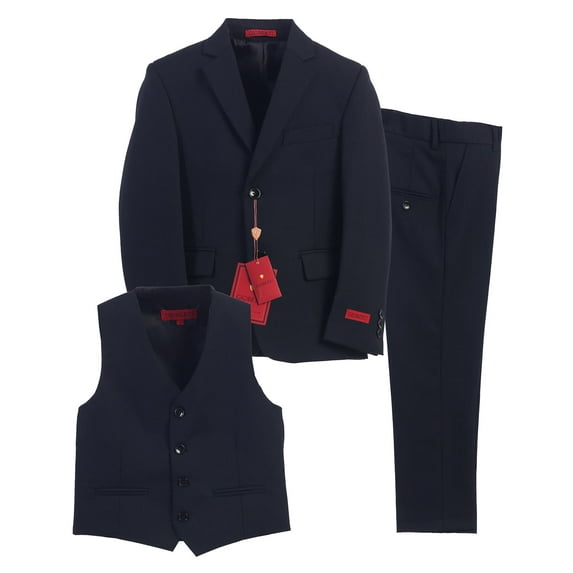 Gioberti Boy's Formal 3-Piece Suit, Jacket, Vest, and Dress Pants Suit Set
