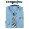 thumbnail image 1 of Gioberti Boy's Long Sleeve Dress Shirt + Plaid Tie, Bow Tie and Hanky, 1 of 2