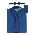 thumbnail image 1 of Gioberti Boy's Long Sleeve Dress Shirt + Solid Tie, Bow Tie, and Hanky, 1 of 4