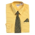 thumbnail image 1 of Gioberti Boy's Long Sleeve Dress Shirt + Stripe Tie, Bow Tie and Hanky, 1 of 5