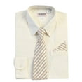 thumbnail image 1 of Gioberti Boy's Long Sleeve Dress Shirt + Stripe Tie, Bow Tie and Hanky, 1 of 5