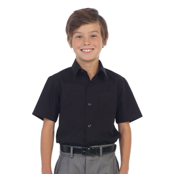 Gioberti Boy's Short Sleeve Solid Dress Shirt