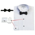 thumbnail image 1 of Gioberti Boy's Wing Tip Collar White Tuxedo Dress Shirt with Bow Tie and Metal Studs, 1 of 4