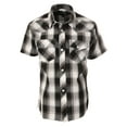 thumbnail image 1 of Gioberti Boys Casual Western Plaid Pearl Snap-on Buttons Short Sleeve Shirt, 1 of 2