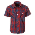 thumbnail image 1 of Gioberti Boys Casual Western Plaid Pearl Snap-on Buttons Short Sleeve Shirt, 1 of 3
