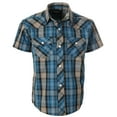 thumbnail image 1 of Gioberti Boys Casual Western Plaid Pearl Snap-on Buttons Short Sleeve Shirt, 1 of 3