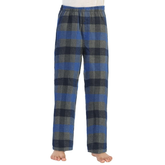 Gioberti Boys Flannel Lounge Pajama Pants - Yarn Dye Brushed with Elastic Waist