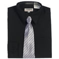 thumbnail image 1 of Gioberti Boys Long Sleeve Dress Shirt + Stripe Clip Tie, Size 2T - 18, 1 of 2
