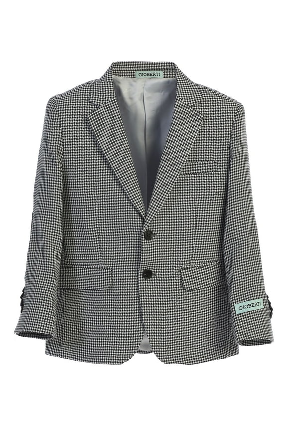 Boys and Kids Houndstooth Fully Lined Blazer Jacket