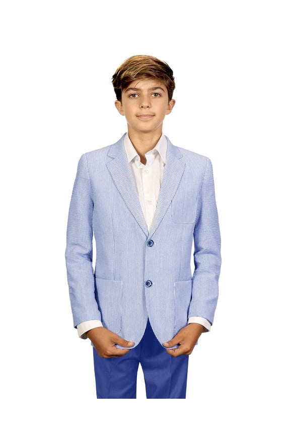 Boys and Kids Seersucker Blazer Jacket