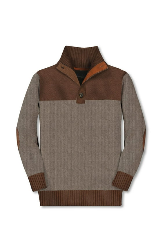 Kids and Boys 100% Cotton Button Down Collar Knitted Pullover Sweater