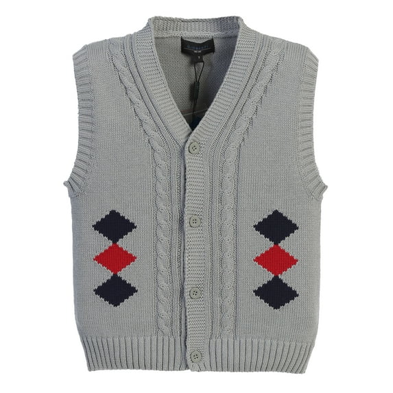 Gioberti Boy's 100% Cotton Diamond Knitted Vest