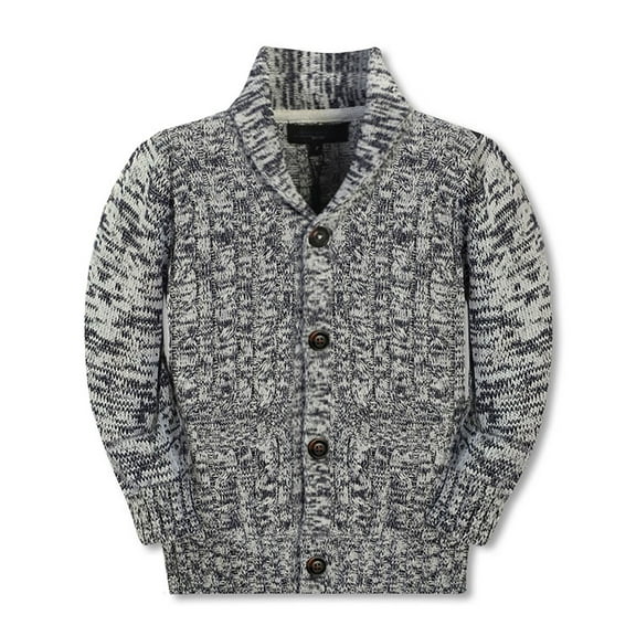 Gioberti Boy's 100% Cotton Knitted Shawl Collar Cardigan Sweater
