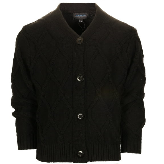 Gioberti Kids and Boys 100% Cotton Knitted V-Neck Button Up Cardigan Sweater