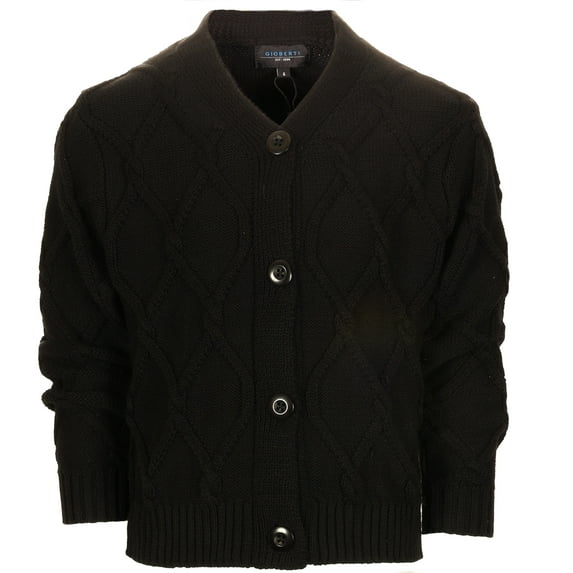 Gioberti Kids and Boys 100% Cotton Knitted V-Neck Button Up Cardigan Sweater