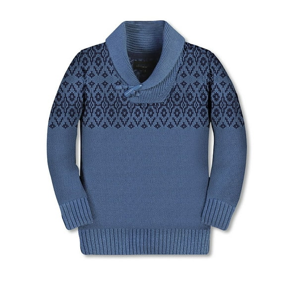 Gioberti Kids and Boys 100% Cotton Pullover Knitted Sweater with Toggle Button Closure