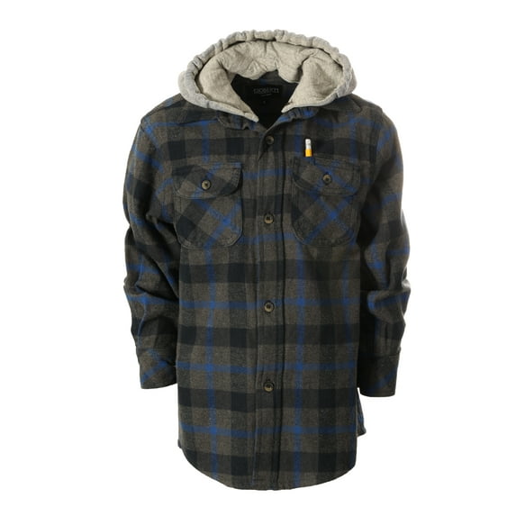 Gioberti Kids and Boys 100% Cotton Removable Hoodie Plaid Checkered Flannel Shirt