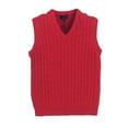 thumbnail image 1 of Gioberti Boy's 100% Cotton Soft V-Neck Cable Knit Sweater Vest, 1 of 4