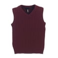 thumbnail image 1 of Gioberti Boy's 100% Cotton Soft V-Neck Cable Knit Sweater Vest, 1 of 3