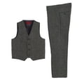 thumbnail image 1 of Gioberti Kids and Boys 2 Piece Tweed Plaid Vest and Pants Set, 1 of 4