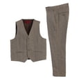 thumbnail image 1 of Gioberti Kids and Boys 2 Piece Tweed Plaid Vest and Pants Set, 1 of 5