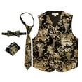 thumbnail image 1 of Gioberti Kids and Boys 4pc Paisley Vest Set - Vest, Bowtie, Tie, Pocket Square, 1 of 5