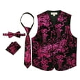 thumbnail image 1 of Gioberti Kids and Boys 4pc Paisley Vest Set - Vest, Bowtie, Tie, Pocket Square, 1 of 5