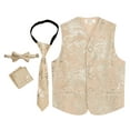 thumbnail image 1 of Gioberti Kids and Boys 4pc Paisley Vest Set - Vest, Bowtie, Tie, Pocket Square, 1 of 5