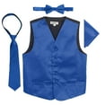 thumbnail image 1 of Gioberti Kids and Boys 4pc Satin Formal Vest Set - Vest, Bowtie, Tie, Pocket Square, 1 of 3