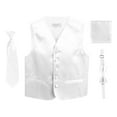 thumbnail image 1 of Gioberti Kids and Boys 4pc Satin Formal Vest Set - Vest, Bowtie, Tie, Pocket Square, 1 of 3