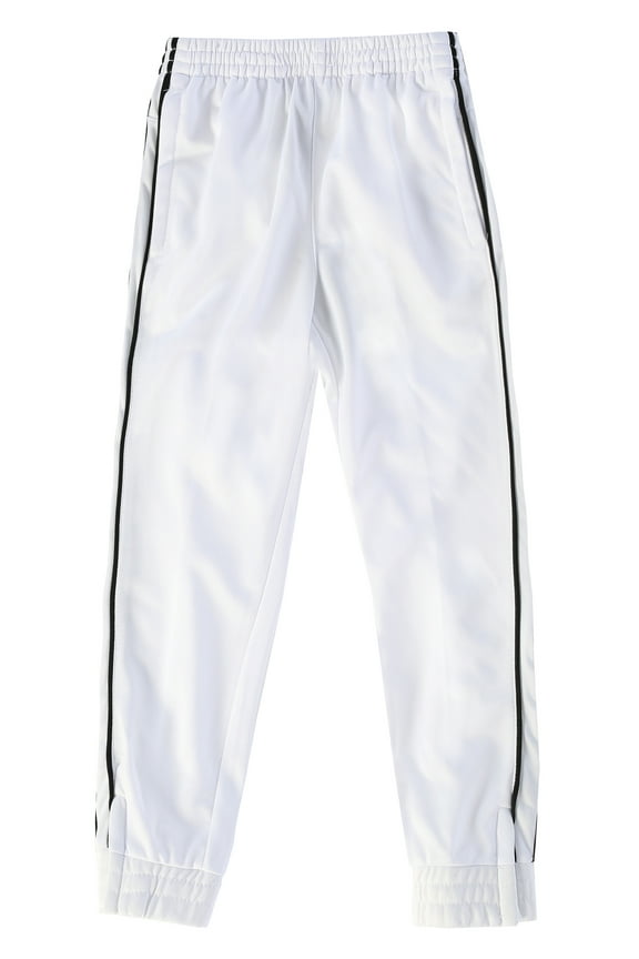 Kids and Boys Athletic Jogger Track Pants - with Ribbed Zipper Ankle Cuffs
