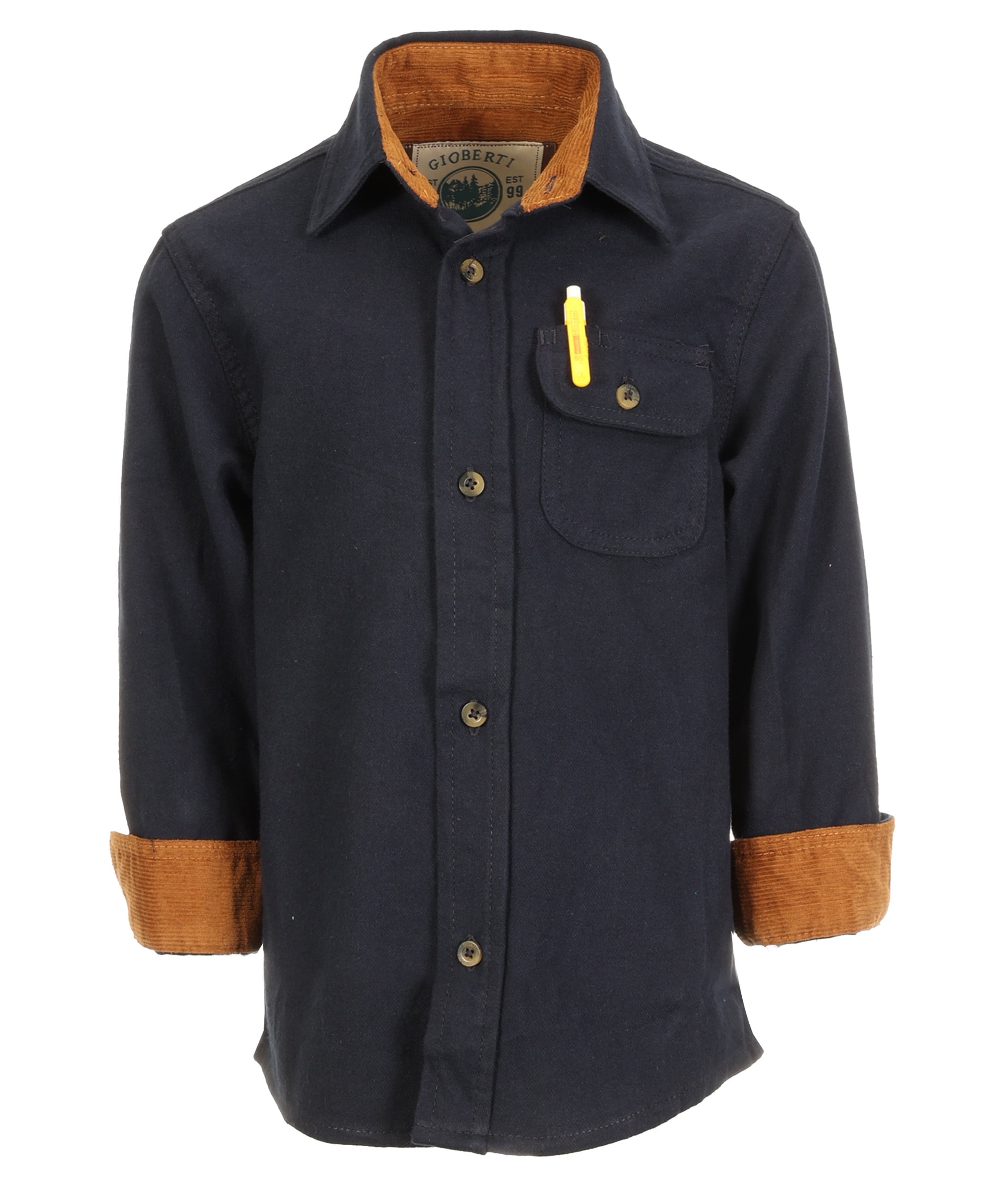 Boys Brushed Cotton Checkered Shirt Aquamarine