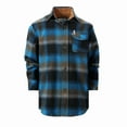 thumbnail image 1 of Gioberti Kids and Boys Brushed Flannel Plaid Checkered Shirt with Corduroy Contrast, 1 of 2