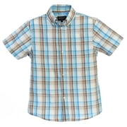 Gioberti Kids and Boys Casual Plaid Checked Short Sleeve Button Down Shirt