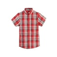 thumbnail image 1 of Gioberti Boys Casual Plaid Checkered Short Sleeve Button Down Shirt, 1 of 2