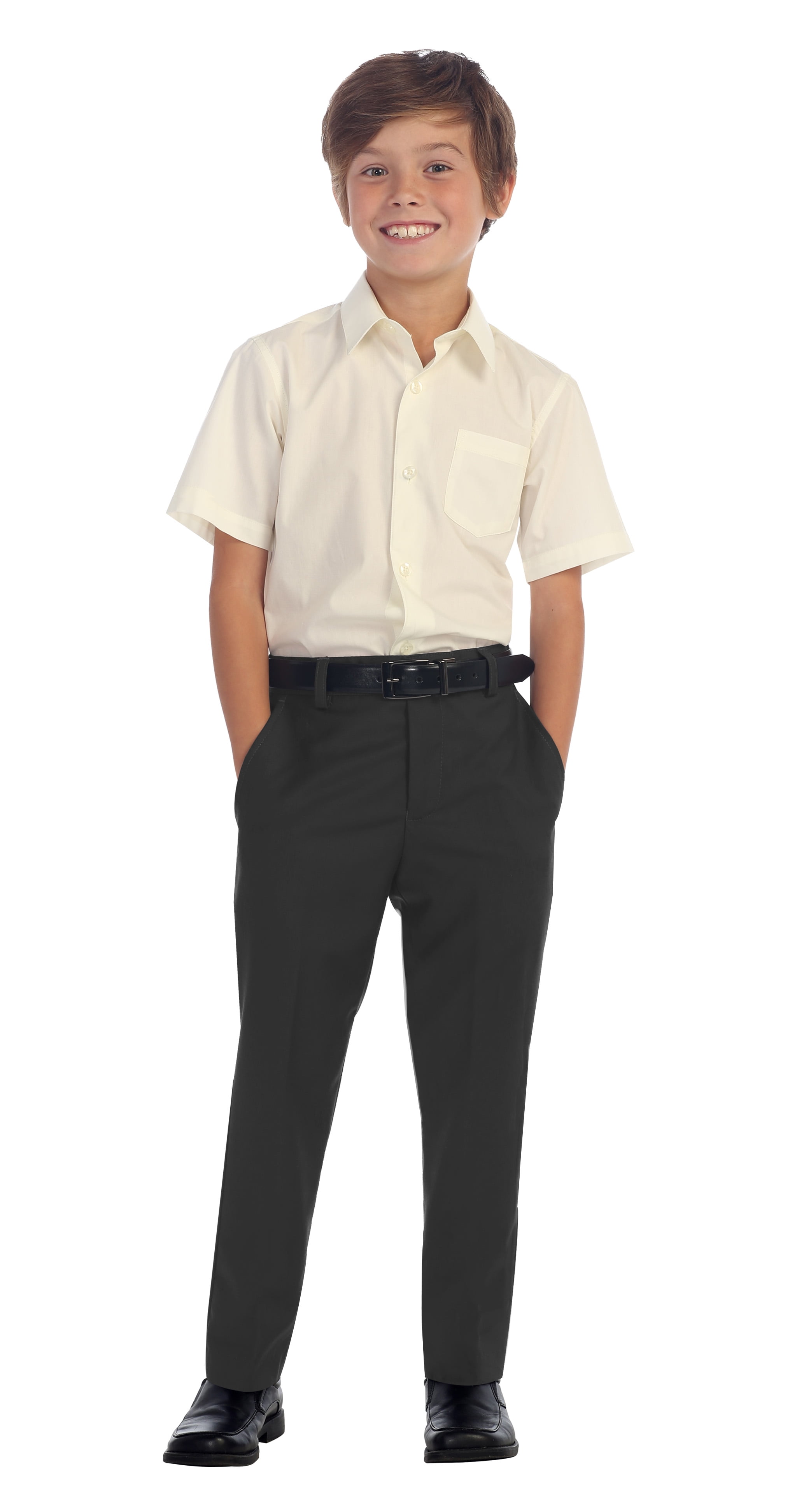 Gioberti Kids and Boys Flat Front Dress Pants - Walmart.com