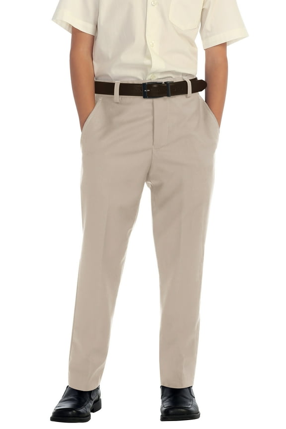 Boys Flat Front Dress Pants