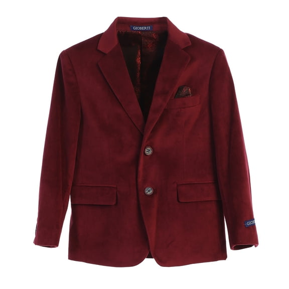 Gioberti Boys Formal Velvet Blazer