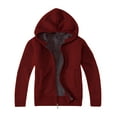 thumbnail image 1 of Gioberti Boy's Full Zip Knitted Cardigan Sweater with Hoody and Sherpa Lining, 1 of 4
