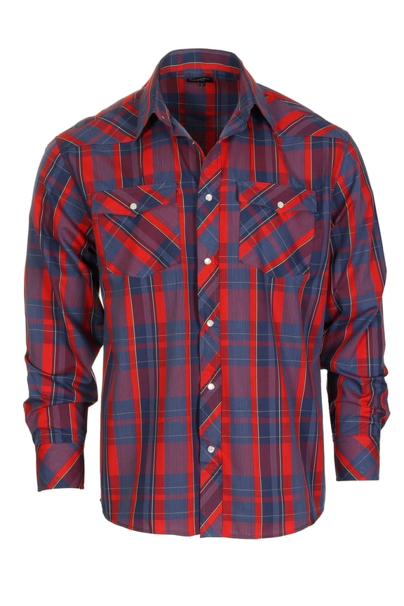 Boys Long Sleeve Button Down Plaid Checkered Shirt
