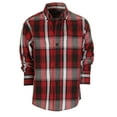 thumbnail image 1 of Gioberti Boys Long Sleeve Button Down Plaid Checkered Shirt, 1 of 2