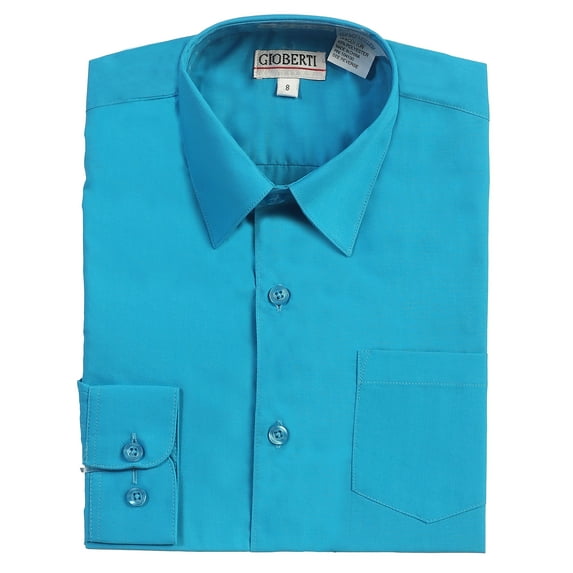 Gioberti Boys Long Sleeve Solid Dress Shirt