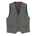 thumbnail image 1 of Gioberti Boy's Tweed Plaid Formal Suit Vest, 1 of 3