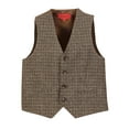 thumbnail image 1 of Gioberti Boy's Tweed Plaid Formal Suit Vest, 1 of 4